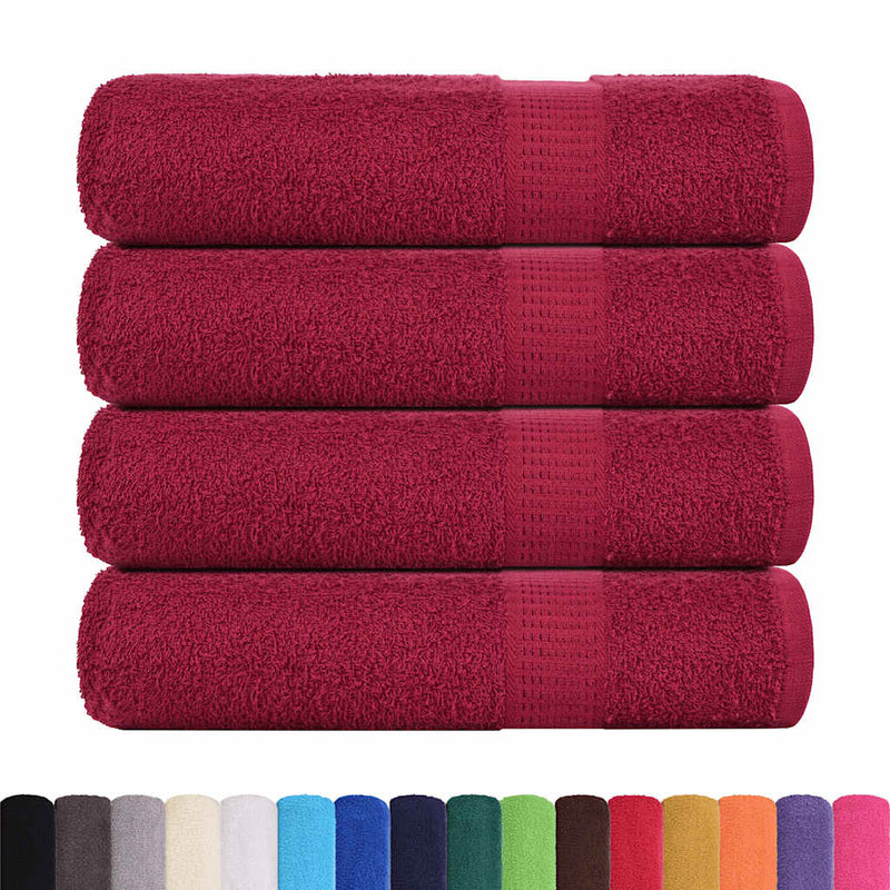 Load image into Gallery viewer, Vidaxl badhanddoeken frogn 4 st 100x150 cm 360 g m² bordeaux