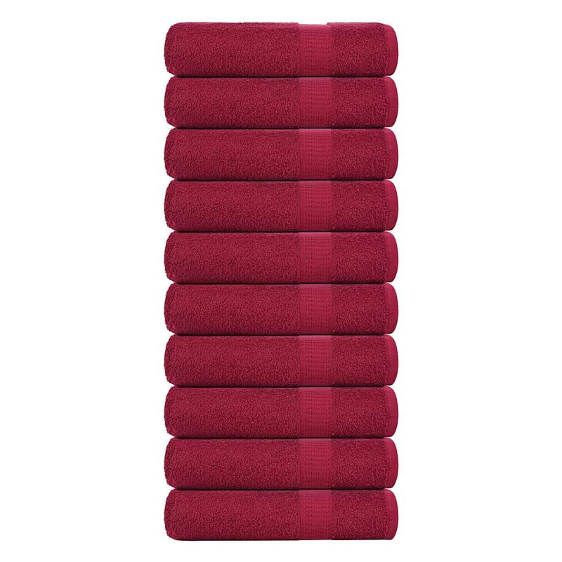 Load image into Gallery viewer, Vidaxl badhanddoeken frogn 10 st 100x150 cm 360 g m² bordeaux