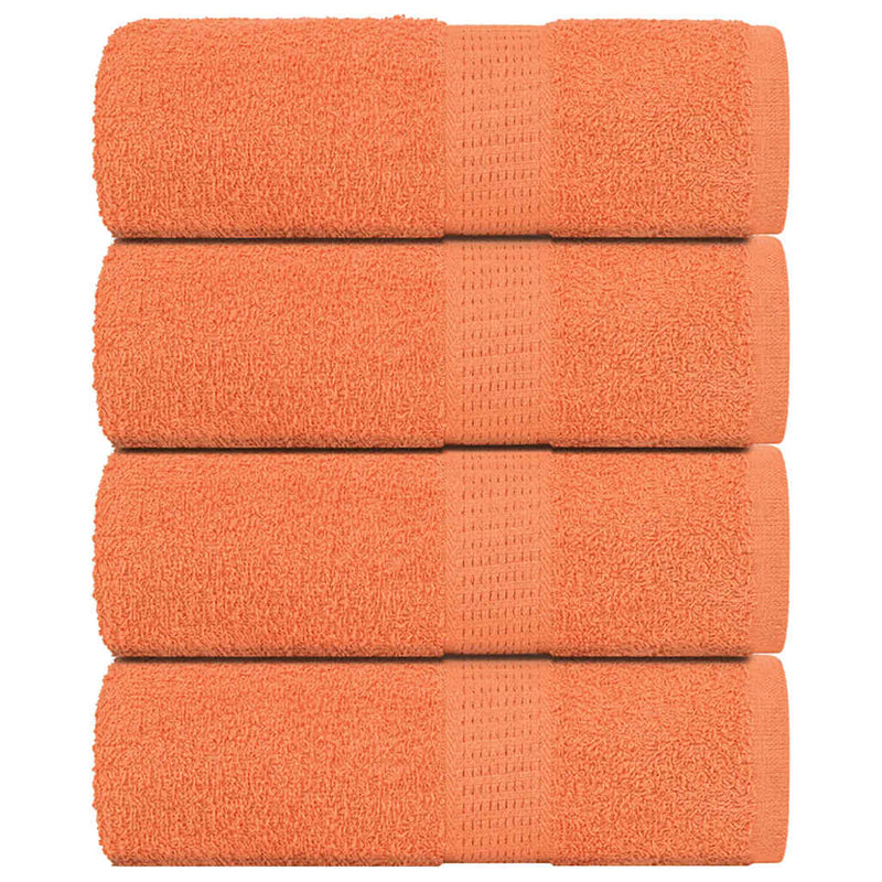Chargez l'image dans la visionneuse de la galerie, Vidaxl washandjes frogn 4 st 30x30 cm 360 g m² oranje