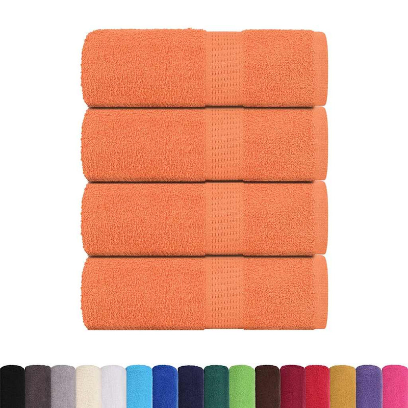 Chargez l'image dans la visionneuse de la galerie, Vidaxl washandjes frogn 4 st 30x30 cm 360 g m² oranje