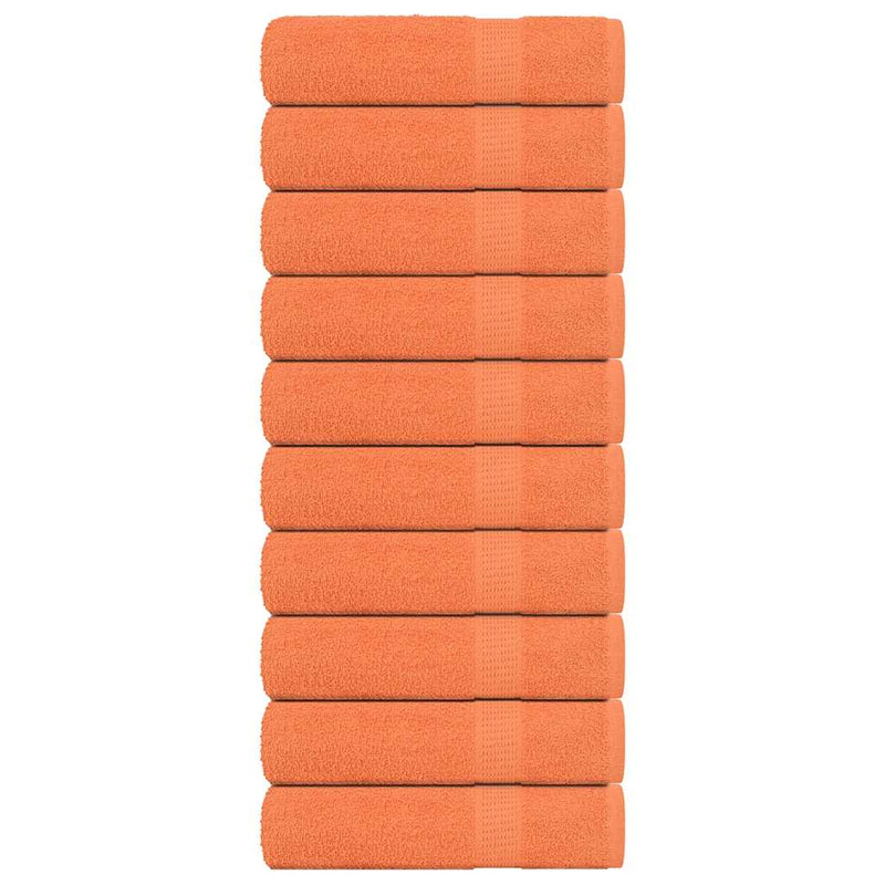 Load image into Gallery viewer, Vidaxl badhanddoeken frogn 10 st 100x150 cm 360 g m² oranje