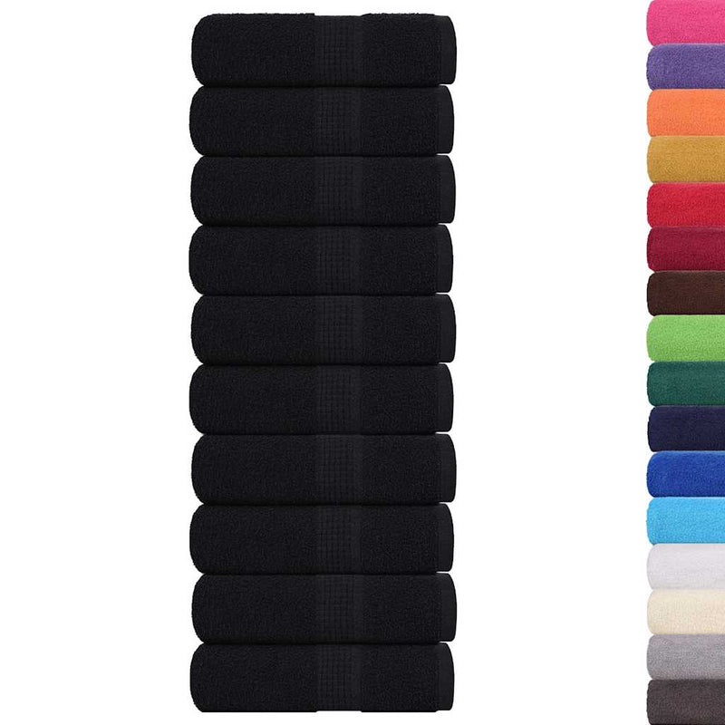 Load image into Gallery viewer, Vidaxl washandjes frogn 10 st 30x30 cm 360 g m² zwart
