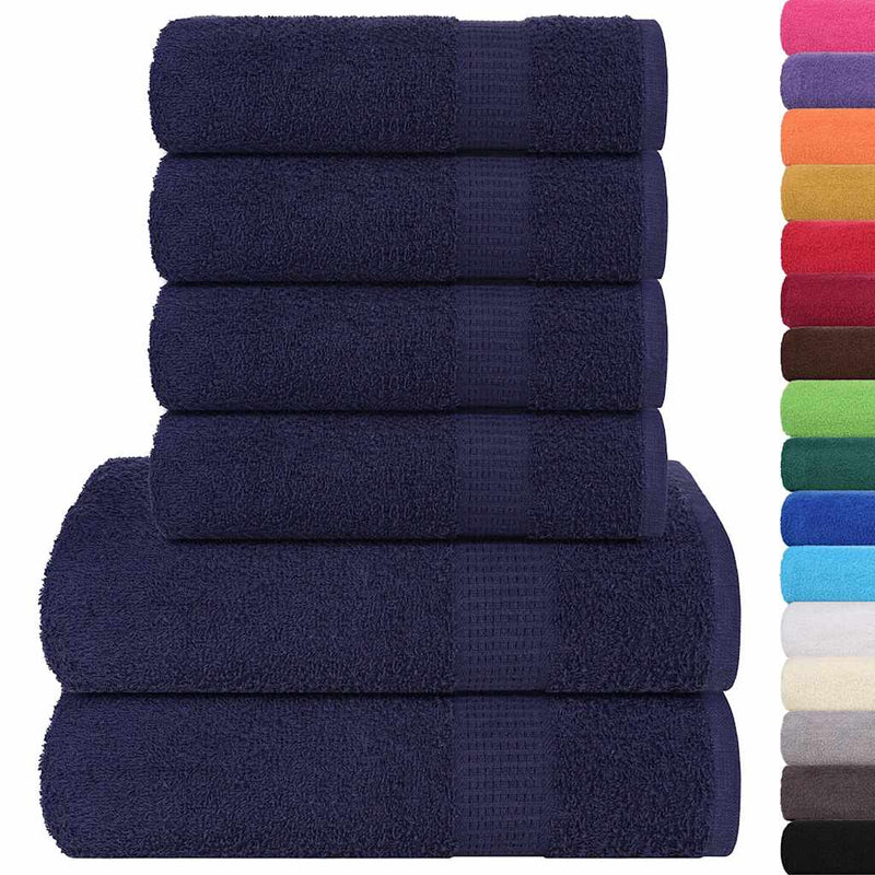 Load image into Gallery viewer, Vidaxl 6-delige handdoekenset frogn 360 g m² marineblauw