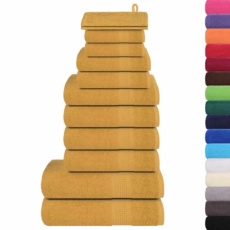 Load image into Gallery viewer, Vidaxl 12-delige handdoekenset frogn 360 g m² goud