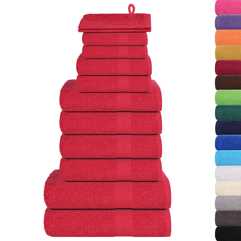 Load image into Gallery viewer, Vidaxl 12-delige handdoekenset frogn 360 g m² rood
