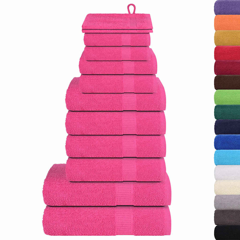 Load image into Gallery viewer, Vidaxl 12-delige handdoekenset frogn 360 g m² roze