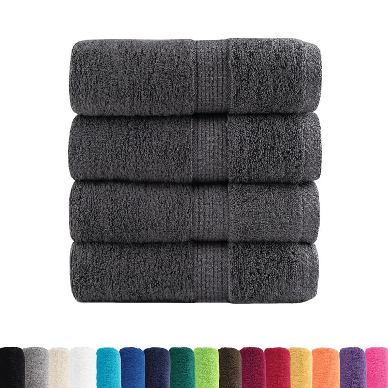 Load image into Gallery viewer, Vidaxl premium washandjes solund 4 stuks antraciet 30x30 cm 600 g m²