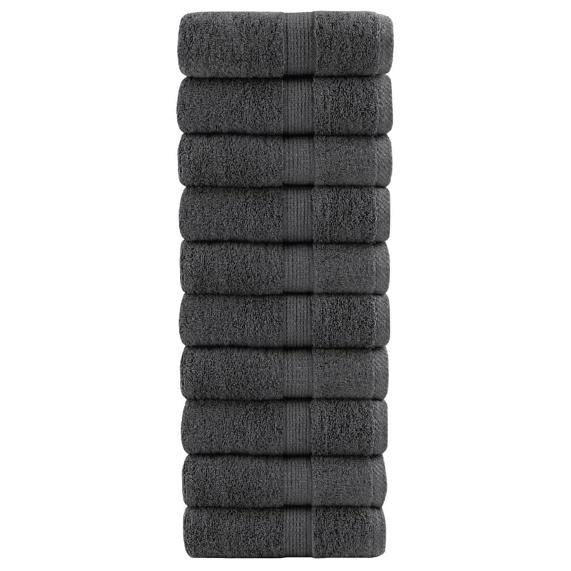 Load image into Gallery viewer, Vidaxl premium washandjes solund 10 stuks antraciet 30x30 cm 600 g m²