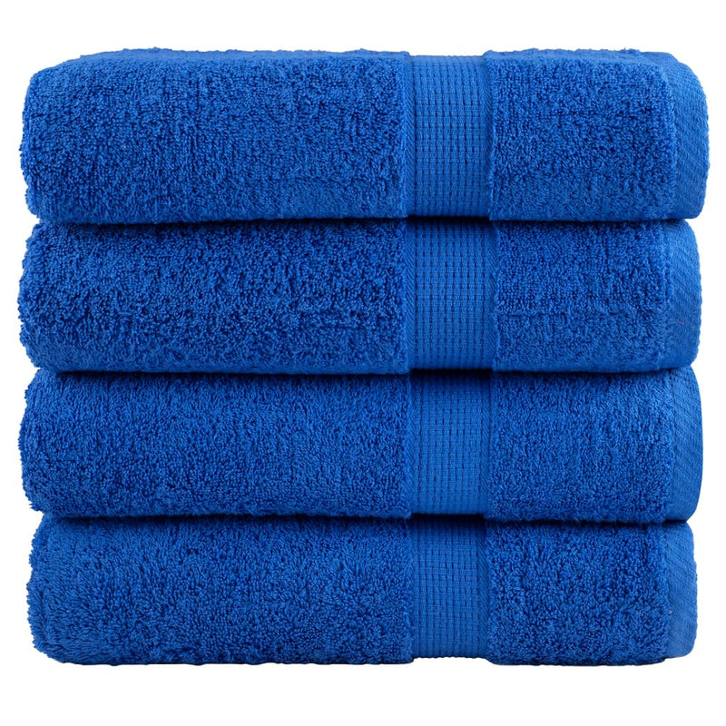 Load image into Gallery viewer, Vidaxl badhanddoeken solund 4 st 600 g m² 70x140 cm blauw