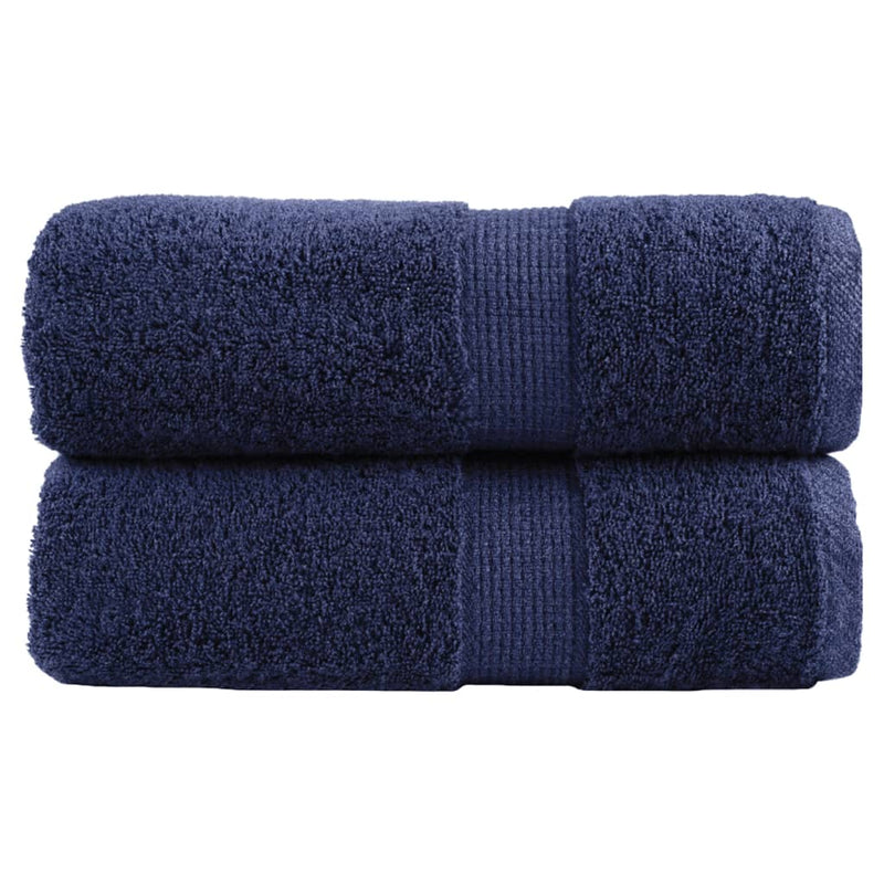 Load image into Gallery viewer, Vidaxl premium washandjes solund 2 stuks marineblauw 30x30 cm 600 g m²