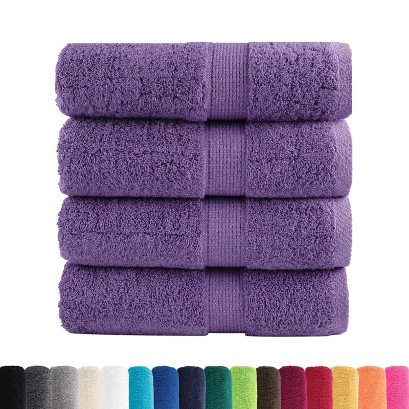 Load image into Gallery viewer, Vidaxl premium washandjes solund 4 stuks paars 30x30 cm 600 g m2