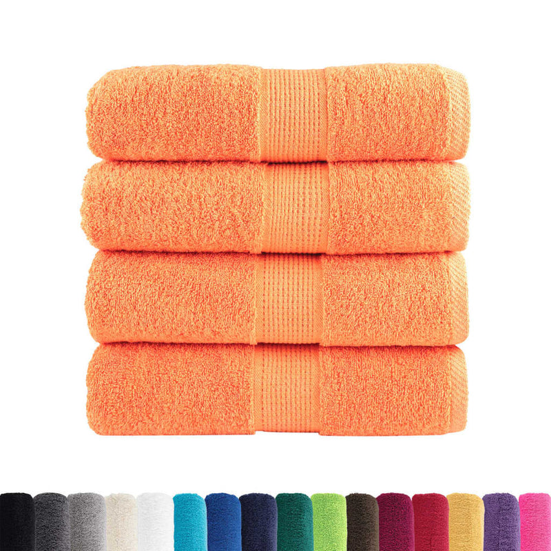 Load image into Gallery viewer, Vidaxl premium washandjes solund 4 stuks oranje 30x30 cm 600 g m2