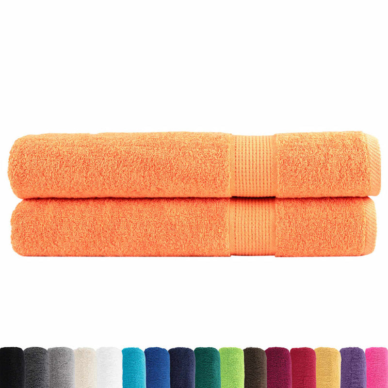 Load image into Gallery viewer, Vidaxl saunadoeken solund 2 st 600 g m² 80x200 cm oranje