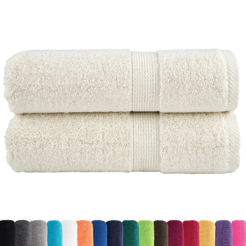 Load image into Gallery viewer, Vidaxl premium washandjes solund 2 stuks crème 30x30 cm 600 g m2