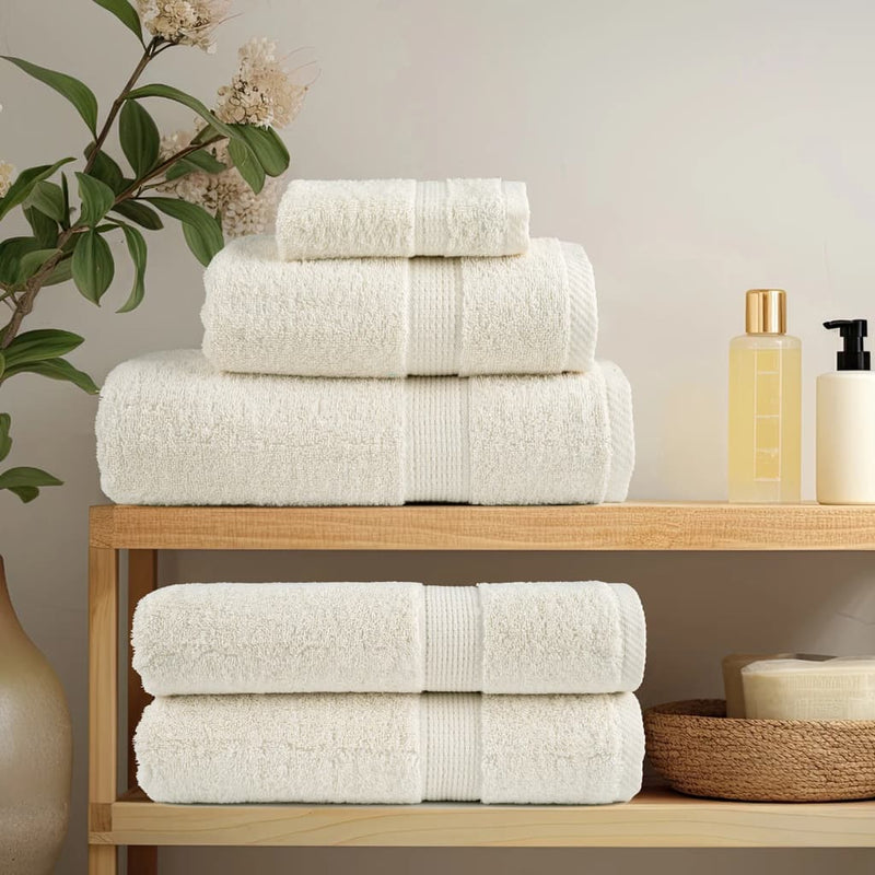 Load image into Gallery viewer, Vidaxl premium washandjes solund 2 stuks crème 30x30 cm 600 g m2