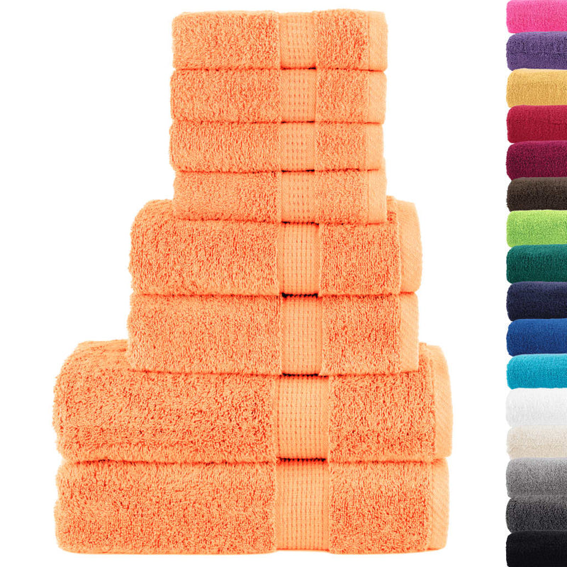 ギャラリービューアに画像をロードする, Vidaxl 8-delige handdoekenset solund 600 g m² oranje