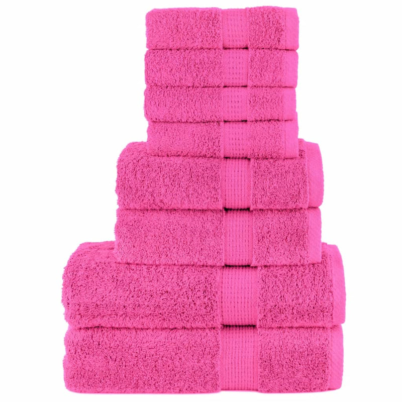 Load image into Gallery viewer, Vidaxl 8-delige handdoekenset solund 600 g m² roze