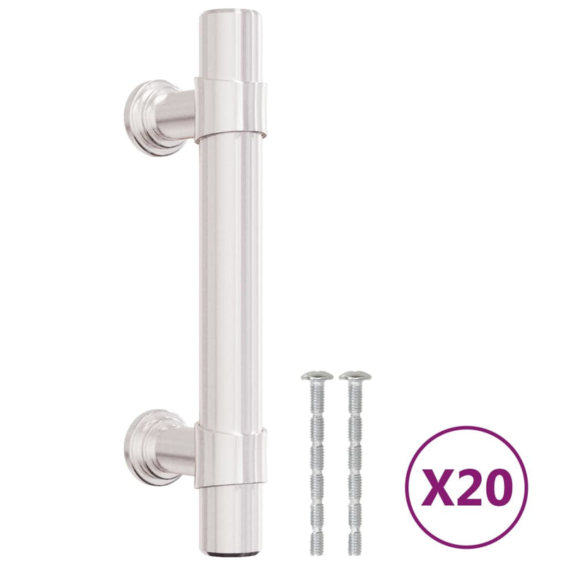 Load image into Gallery viewer, VidaXL Handvatten 20 st 64 mm roestvrij staal zilverkleurig