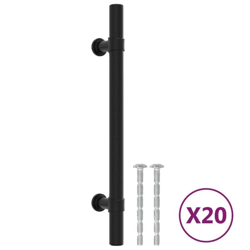 Load image into Gallery viewer, VidaXL Handvatten 20 st 128 mm roestvrij staal zwart