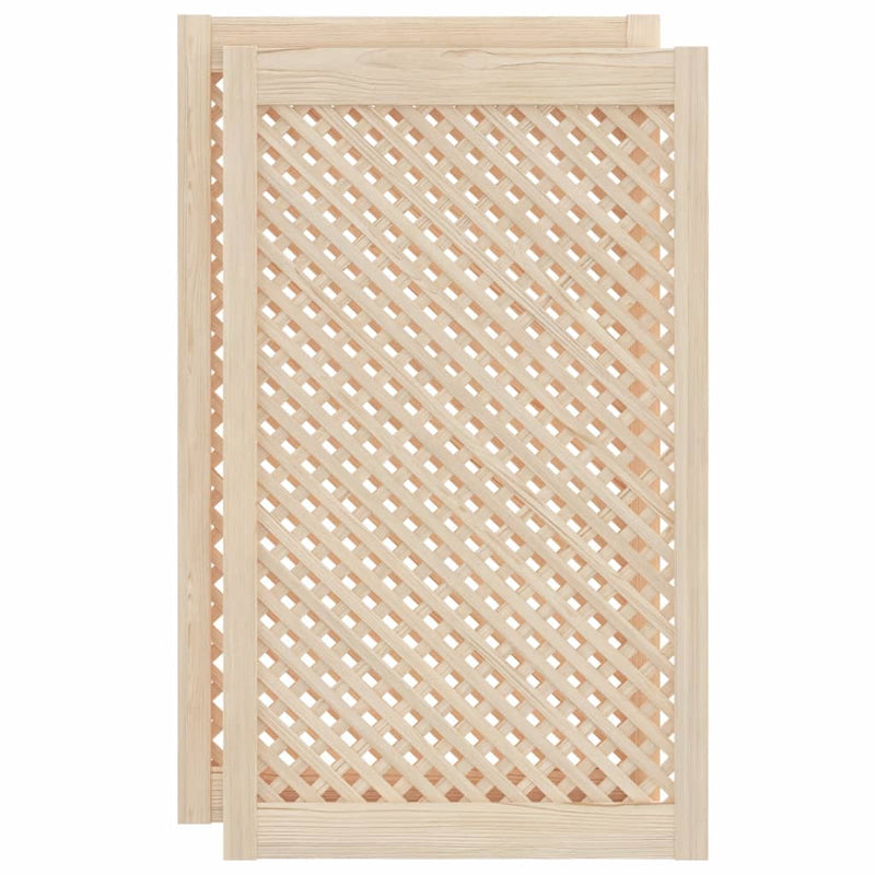 Load image into Gallery viewer, Vidaxl kastdeuren met latwerk 2 st 59,5x99 cm massief grenenhout