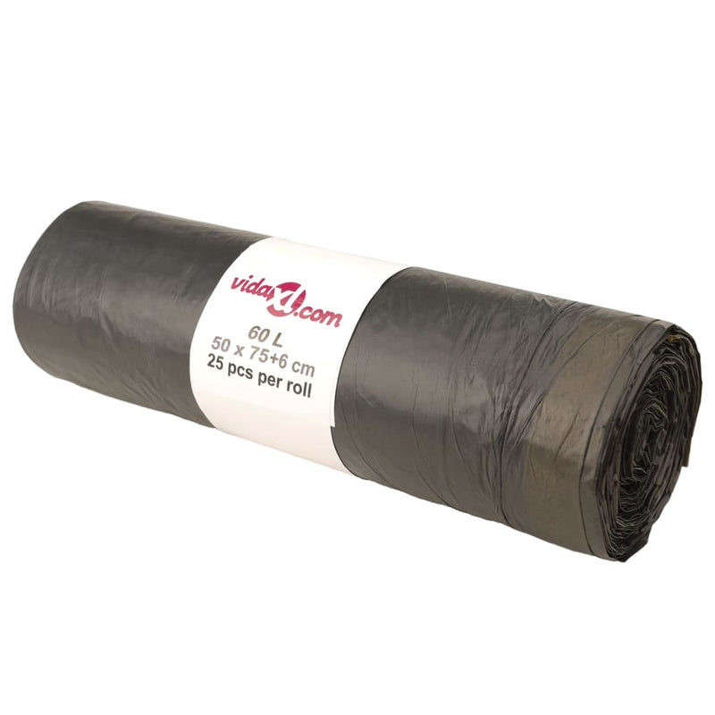 Load image into Gallery viewer, Vidaxl vuilniszakken met trekkoorden 250 st 60 l zwart