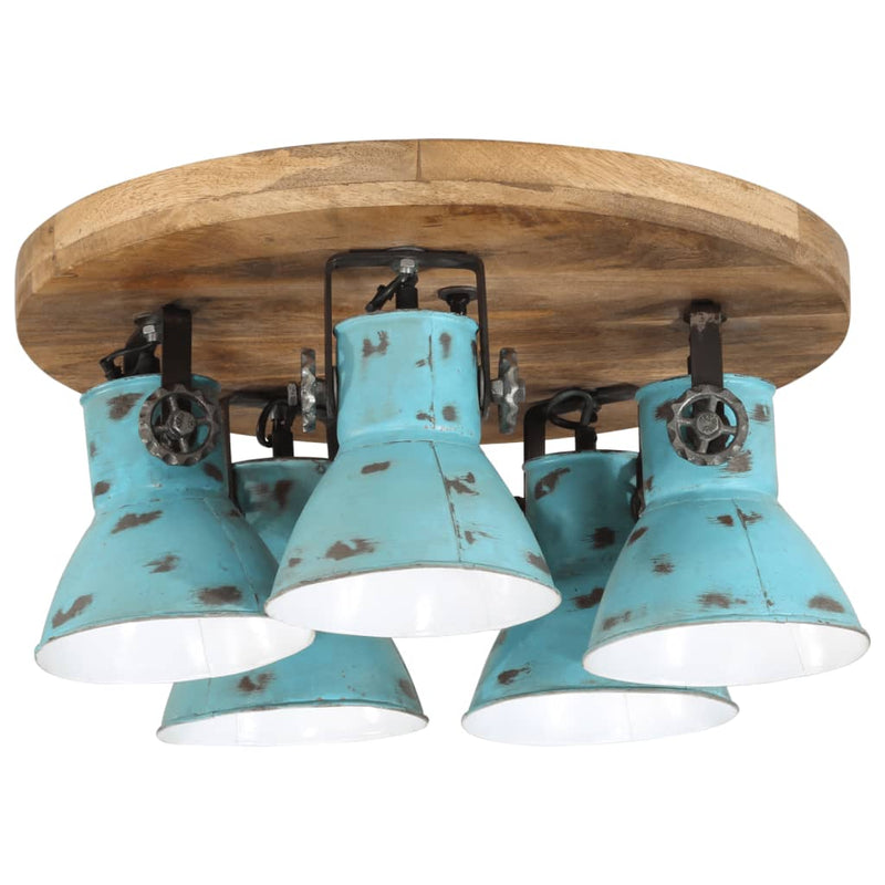 Load image into Gallery viewer, Vidaxl plafondlamp 25 w e27 50x50x25 cm verweerd blauw