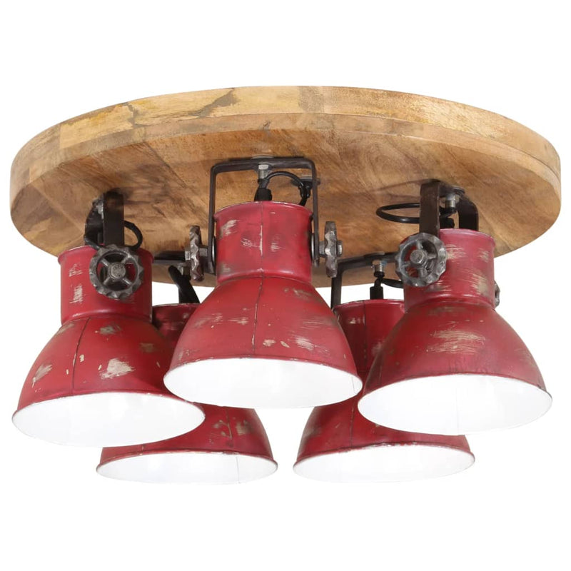 Load image into Gallery viewer, Vidaxl plafondlamp 25 w e27 50x50x25 cm verweerd rood