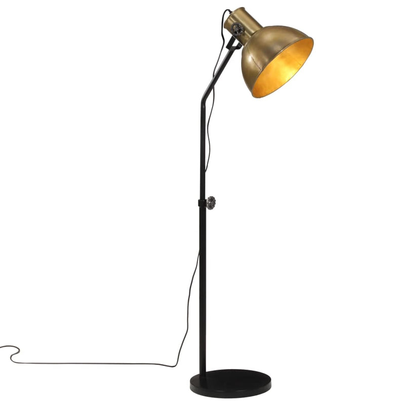 Chargez l'image dans la visionneuse de la galerie, VidaXL Vloerlamp 25 W E27 30x30x90-150 cm antiek messingkleurig