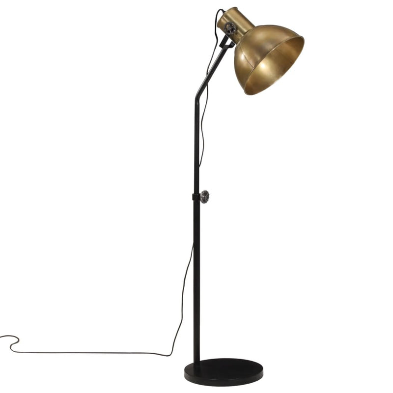 Chargez l'image dans la visionneuse de la galerie, VidaXL Vloerlamp 25 W E27 30x30x90-150 cm antiek messingkleurig