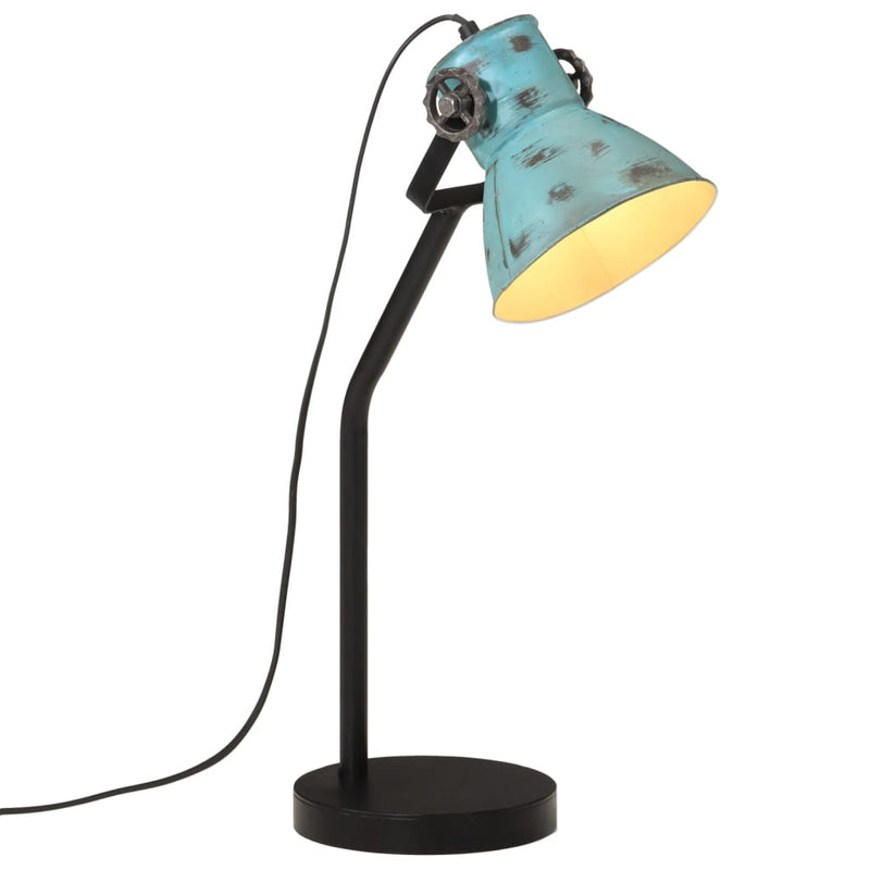Chargez l'image dans la visionneuse de la galerie, Vidaxl bureaulamp 25 w e27 17x17x60 cm verweerd blauw