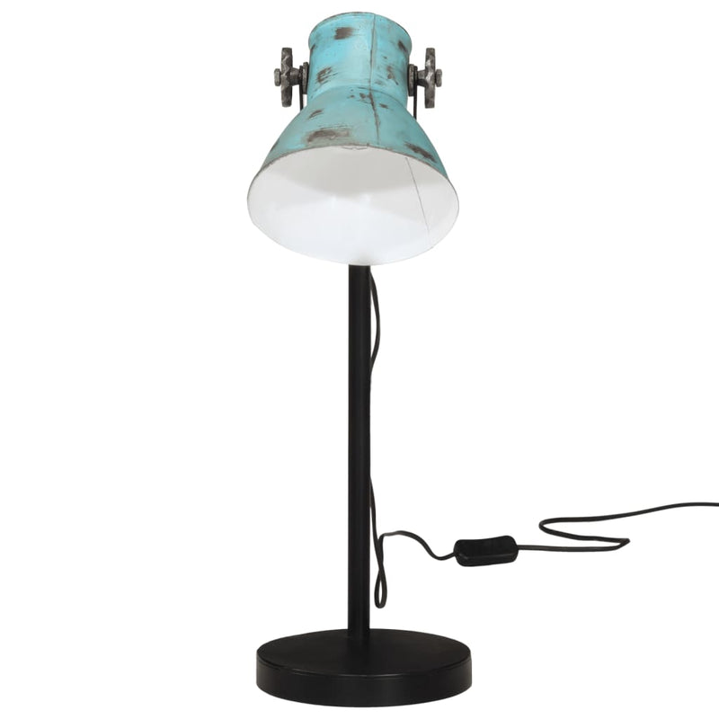 Chargez l'image dans la visionneuse de la galerie, Vidaxl bureaulamp 25 w e27 17x17x60 cm verweerd blauw