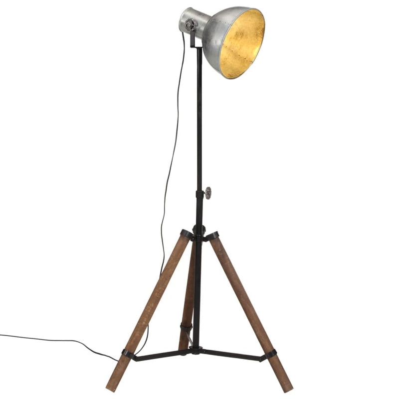 Load image into Gallery viewer, Vidaxl vloerlamp 25 w e27 75x75x90-150 cm vintage zilverkleurig