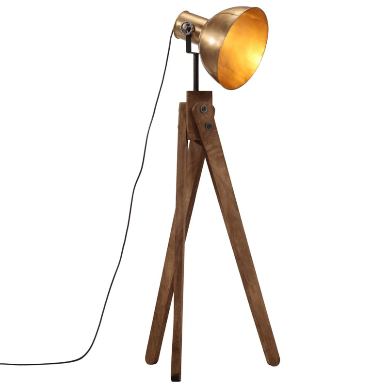 Load image into Gallery viewer, Vidaxl vloerlamp 25 w e27 45x45x120 cm antiek messingkleurig