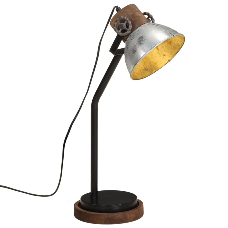 Afbeelding laden in galerijviewer, Vidaxl bureaulamp 25 w e27 18x18x60 cm vintage zilverkleurig