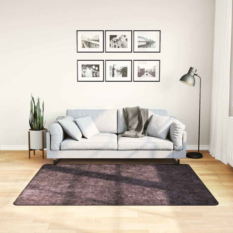 Load image into Gallery viewer, Vidaxl vloerkleed wasbaar anti-slip 120x170 cm antracietkleurig