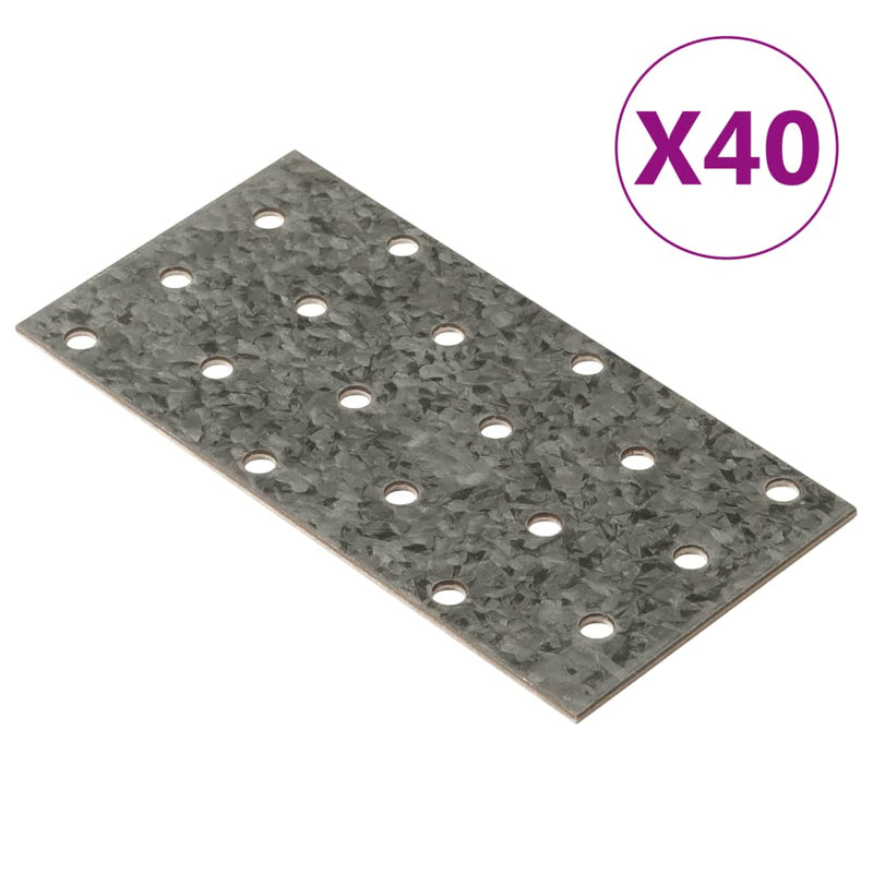 Load image into Gallery viewer, Vidaxl platen geperforeerd 40 st 2 mm 120x60 mm gegalvaniseerd staal
