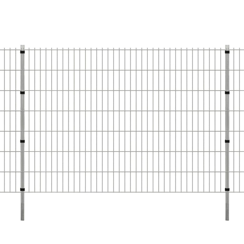 Load image into Gallery viewer, VidaXL Schuttingpalen 20 st 200 cm gegalvaniseerd staal zilverkleurig