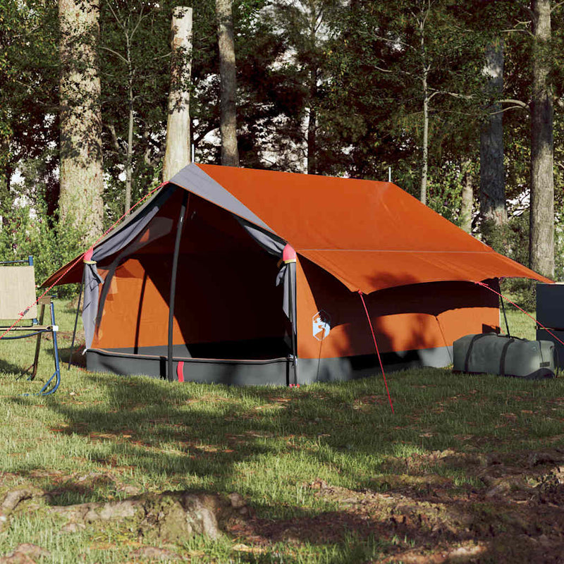 Load image into Gallery viewer, Vidaxl tent 2-persoons waterdicht grijs en oranje