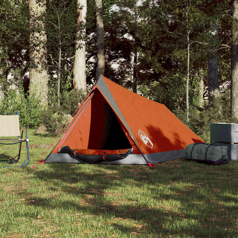 Load image into Gallery viewer, Vidaxl tent 2-persoons waterdicht grijs en oranje