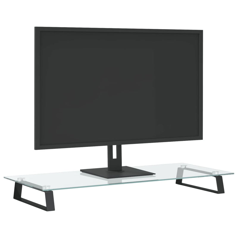 ギャラリービューアに画像をロードする, Vidaxl monitorstandaard 80x35x8 cm gehard glas en metaal zwart