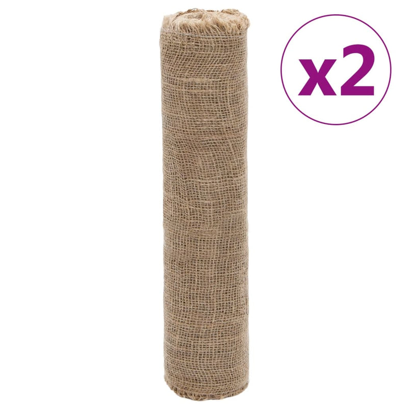Load image into Gallery viewer, VidaXL Jute rollen 2 st 200 g m² 0,5x50 m 100% jute