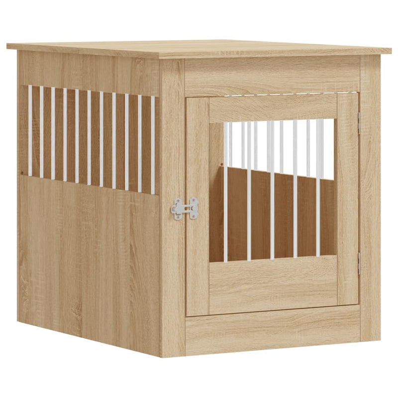 Cargue la imagen en el visor de la galería, Vidaxl hondenbench 64,5x80x71 cm bewerkt hout sonoma eikenkleurig