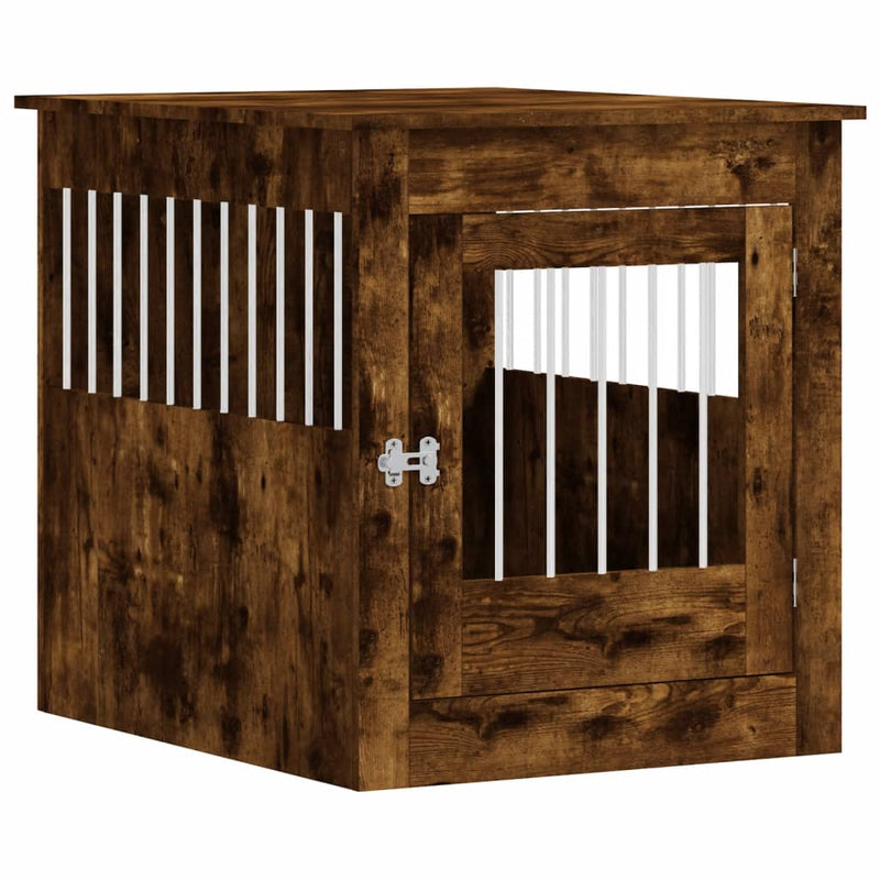 Load image into Gallery viewer, Vidaxl hondenbench 64,5x80x71 cm bewerkt hout gerookt eikenkleurig