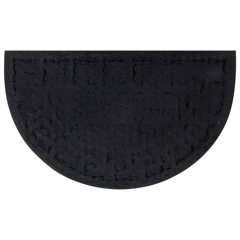 Load image into Gallery viewer, Vidaxl deurmat halfrond 45x75 cm rubber en kokosvezel