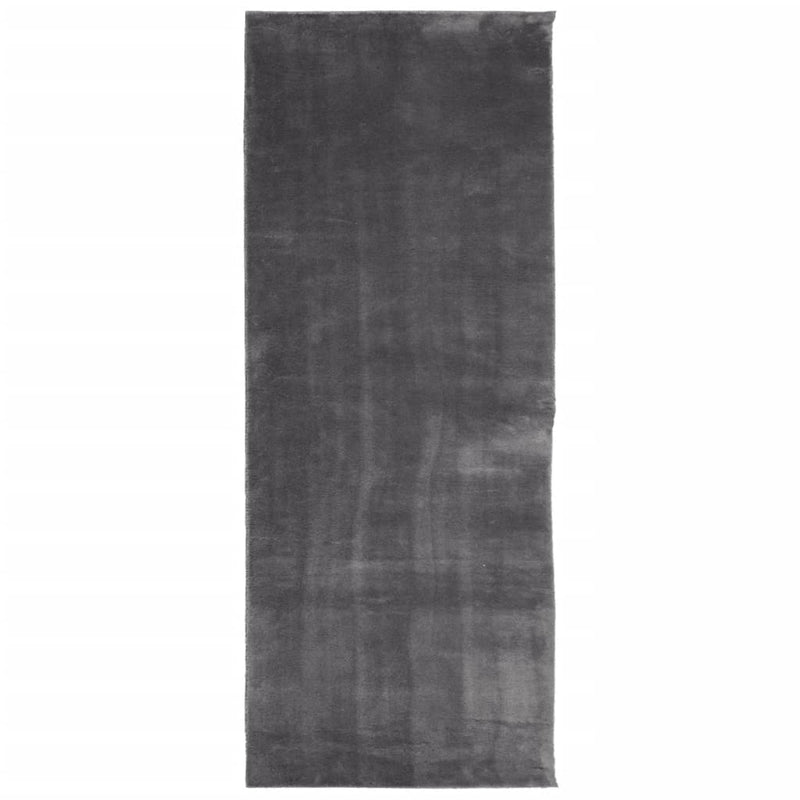 Load image into Gallery viewer, Vidaxl vloerkleed huarte laagpolig zacht wasbaar 80x200 cm antraciet