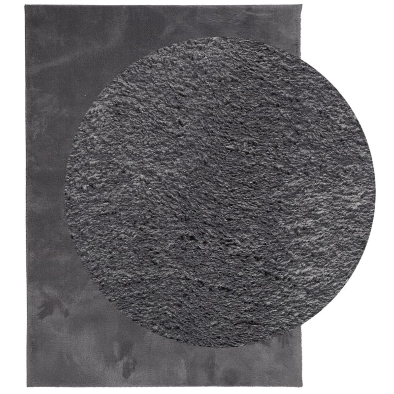 Load image into Gallery viewer, Vidaxl vloerkleed huarte laagpolig zacht wasbaar 120x170 cm antraciet
