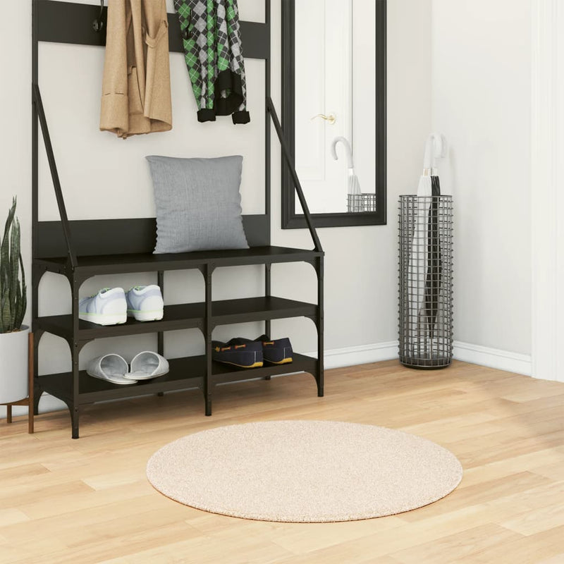 Load image into Gallery viewer, Vidaxl vloerkleed huarte laagpolig zacht wasbaar ø 80 cm beige