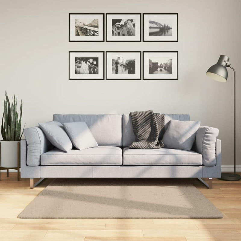 Load image into Gallery viewer, Vidaxl vloerkleed huarte laagpolig zacht wasbaar 120x120cm zandkleurig