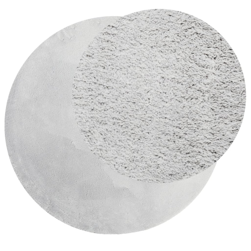 Load image into Gallery viewer, Vidaxl vloerkleed huarte laagpolig zacht wasbaar ø 120 cm grijs