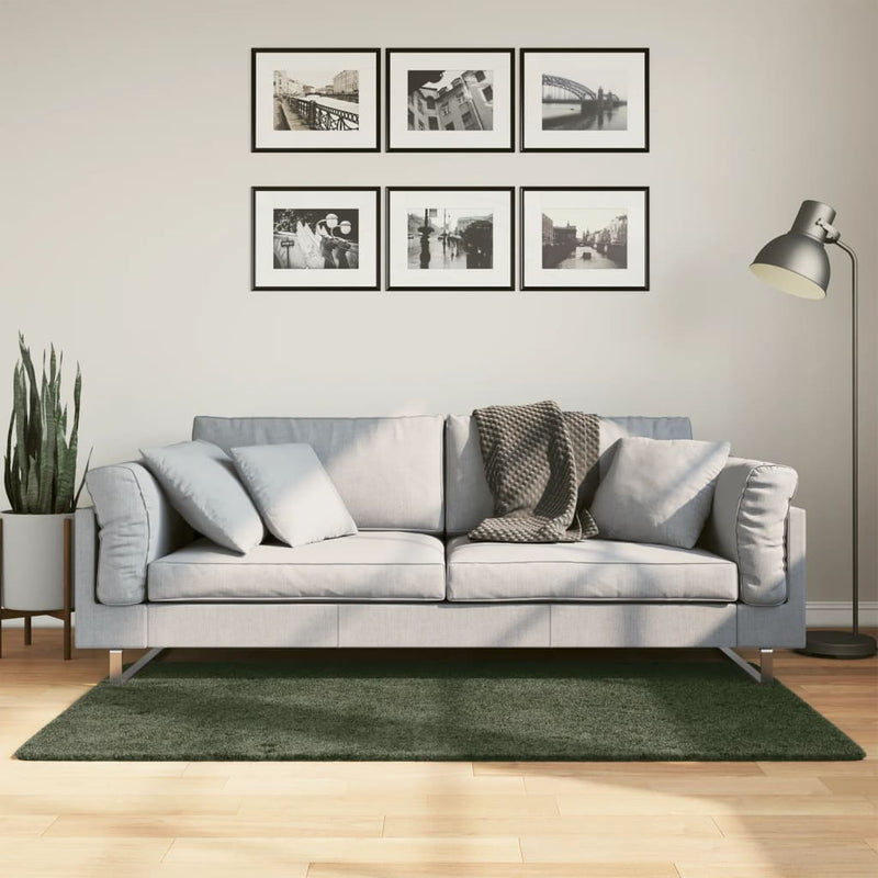 Load image into Gallery viewer, Vidaxl vloerkleed huarte laagpolig zacht wasbaar 80x150 cm bosgroen